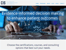 Tablet Screenshot of clinicalinformationsciences.com